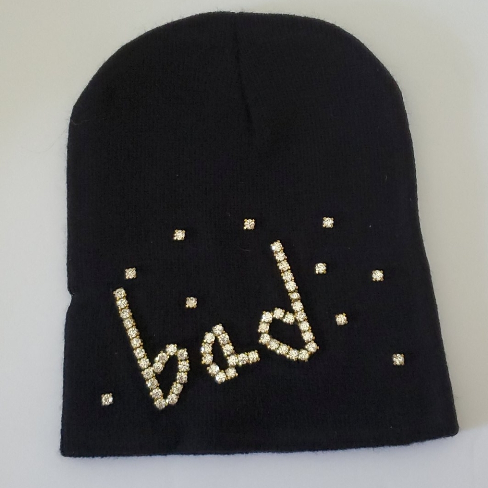 🆕️ Rhinestones Bad Graphic knit Hat